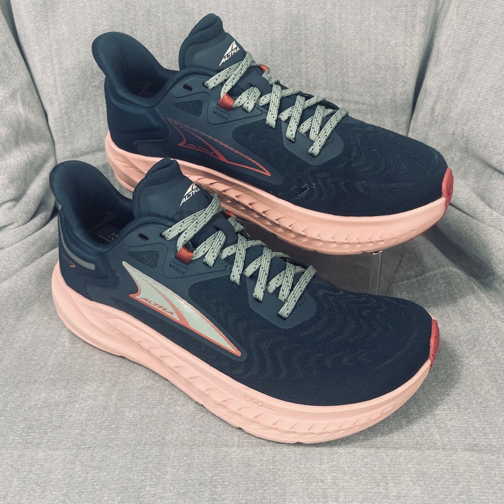 Altra Torin 7 Women 7 Navy Blue Pink Running Shoes ALOA82CZ325 Athletic Sneakers